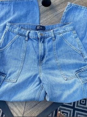 GAP Medium Blue Denim Jeans with Cargo Pockets